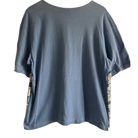 Ease Sport Size Medium Y2K Southwestern T Shirt Turtle Shell‎ Buttons USA - Picture 2 of 6